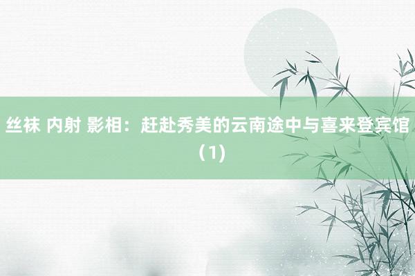 丝袜 内射 影相：赶赴秀美的云南途中与喜来登宾馆（1)