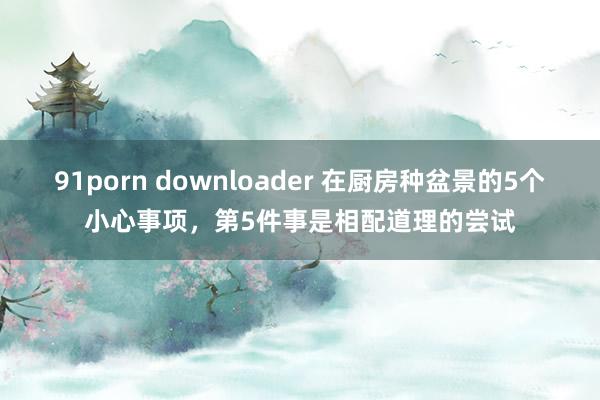 91porn downloader 在厨房种盆景的5个小心事项，第5件事是相配道理的尝试