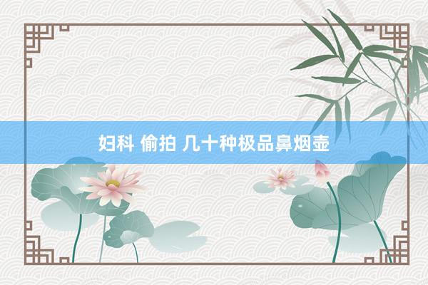 妇科 偷拍 几十种极品鼻烟壶